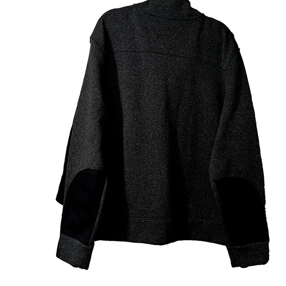 Mens Jacket Pullover XXL Gray Preppy Classy Dressy Elbow Patches Pocket NWOT - Picture 7 of 13